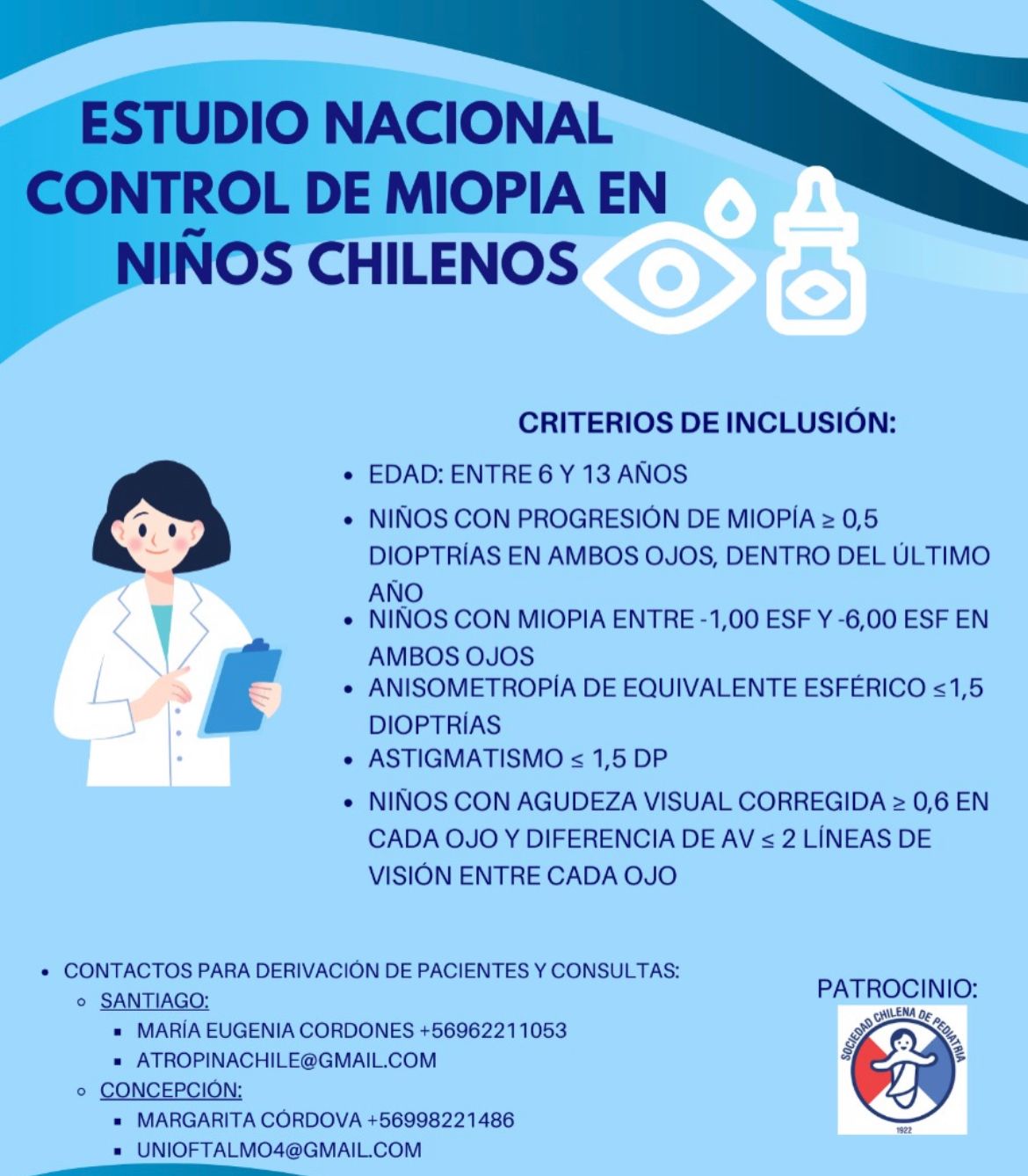 Estudio nacional control de miopia en niños chilenos